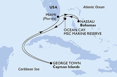 6 nights Caribbean cruise on MSC Seashore 
from 🇺🇸 Miami 