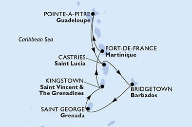 7 nights Caribbean cruise on MSC World Europa 
from 🇬🇵 Pointe a Pitre 