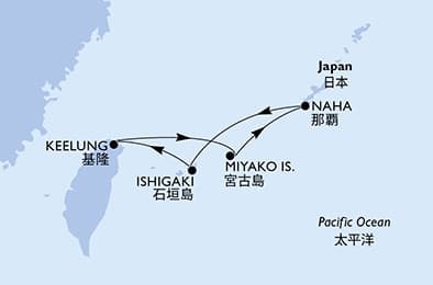 5 nights Asian cruise on MSC Bellissima 
from 🇯🇵 Naha, Okinawa 