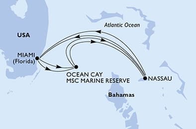 7 nights Caribbean cruise on MSC Seaside 
from 🇺🇸 Miami 