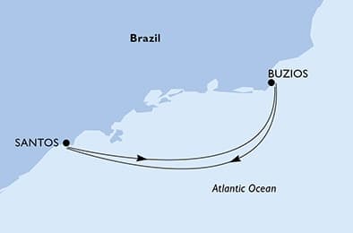 3 nights South American cruise on MSC Musica 
from 🇧🇷 Santos (Sao Paulo) 