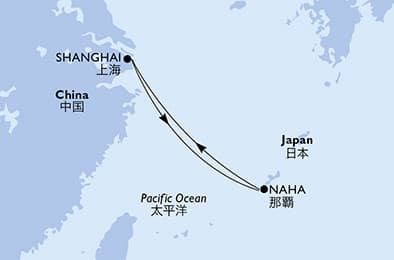 4 nights Asian cruise on MSC Bellissima 
from 🇨🇳 Shanghai 