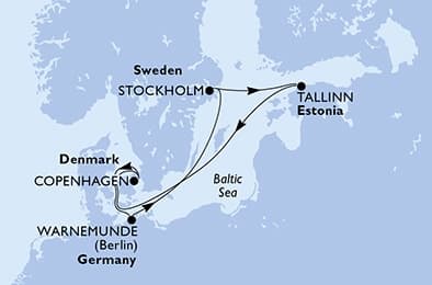 6 nights North European cruise on MSC Splendida 
from 🇸🇪 Stockholm 