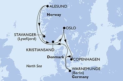 7 nights North European cruise on MSC Splendida 
from 🇩🇰 Copenhagen 