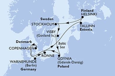 11 nights North European cruise on MSC Splendida 
from 🇩🇰 Copenhagen 
