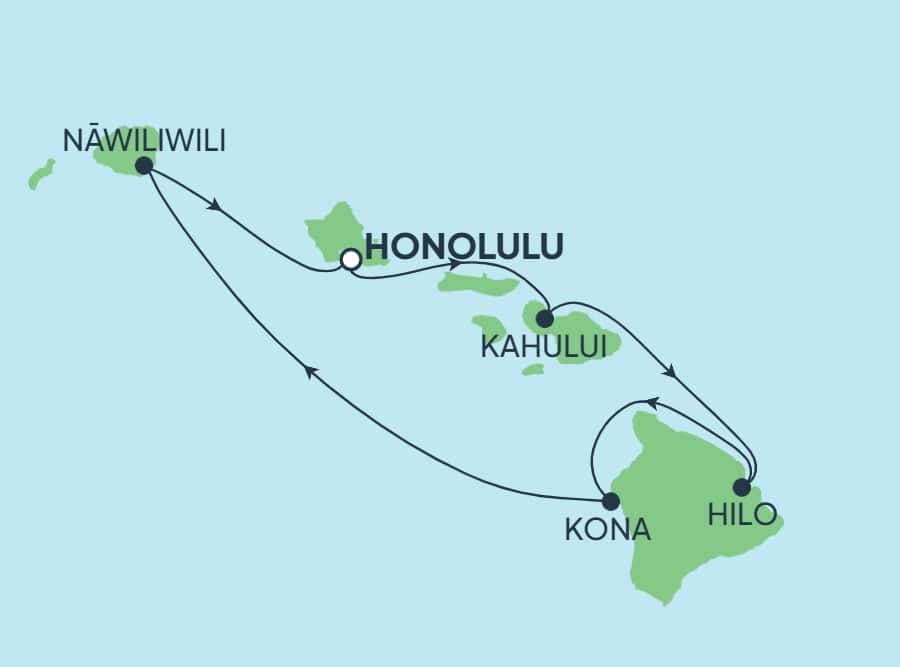 7 nights Hawaiian cruise on Pride of America 
from 🇺🇸 Honolulu 