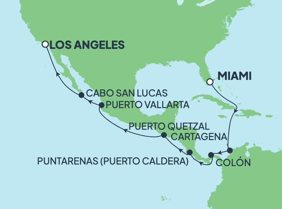 15 nights Panama canal cruise on Norwegian Joy 
from 🇺🇸 Miami to 🇺🇸 Los Angeles 