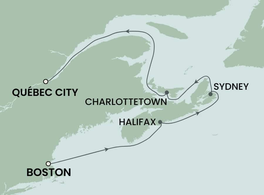 7 nights North East American cruise on Norwegian Breakaway 
from 🇺🇸 Boston to 🇨🇦 Quebec City 