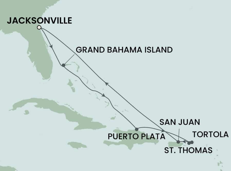 10 nights Caribbean cruise on Norwegian Dawn 
from 🇺🇸 Jacksonville 