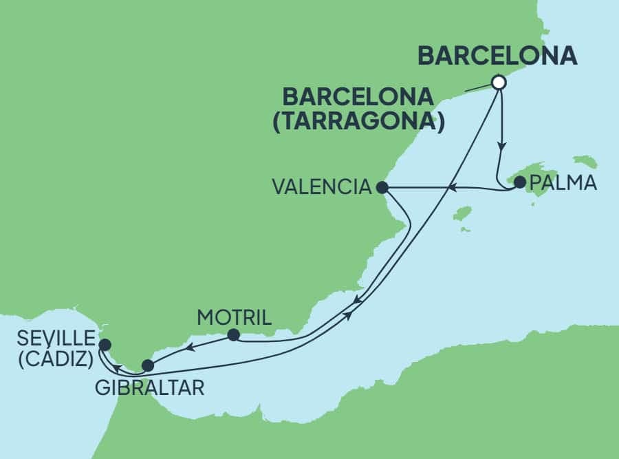 7 nights Mediterranean cruise on Norwegian Dawn 
from 🇪🇸 Barcelona to 🇪🇸 Tarragona 