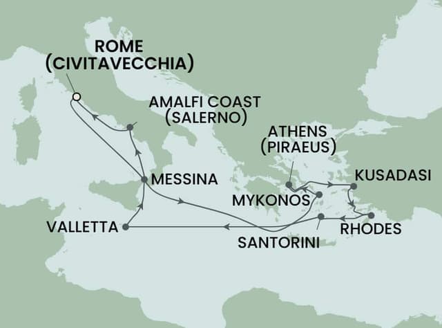 12 nights Mediterranean cruise on Norwegian Epic 
from 🇮🇹 Civitavecchia 