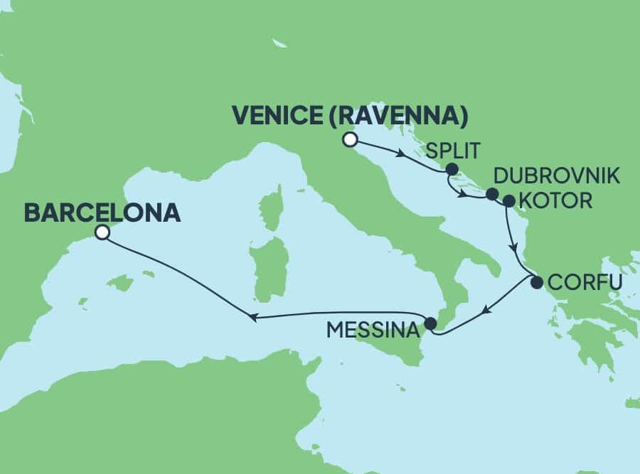 7 nights Mediterranean cruise on Norwegian Gem 
from 🇮🇹 Ravenna to 🇪🇸 Barcelona 