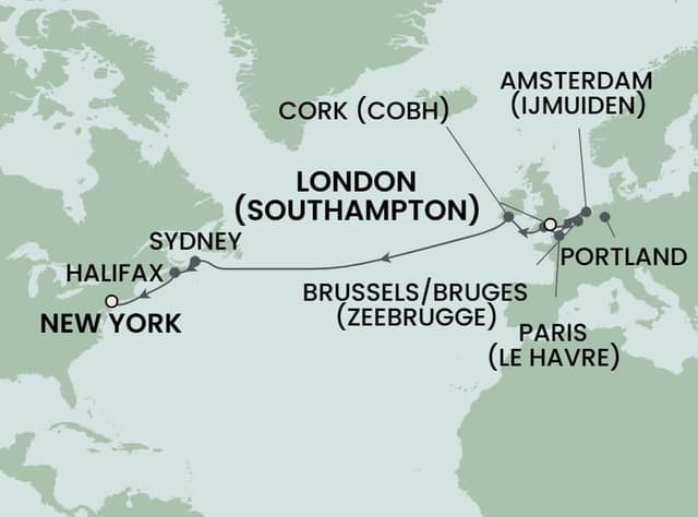 14 nights Transatlantic cruise on Norwegian Prima 
from 🇬🇧 Southampton to 🇺🇸 New York 