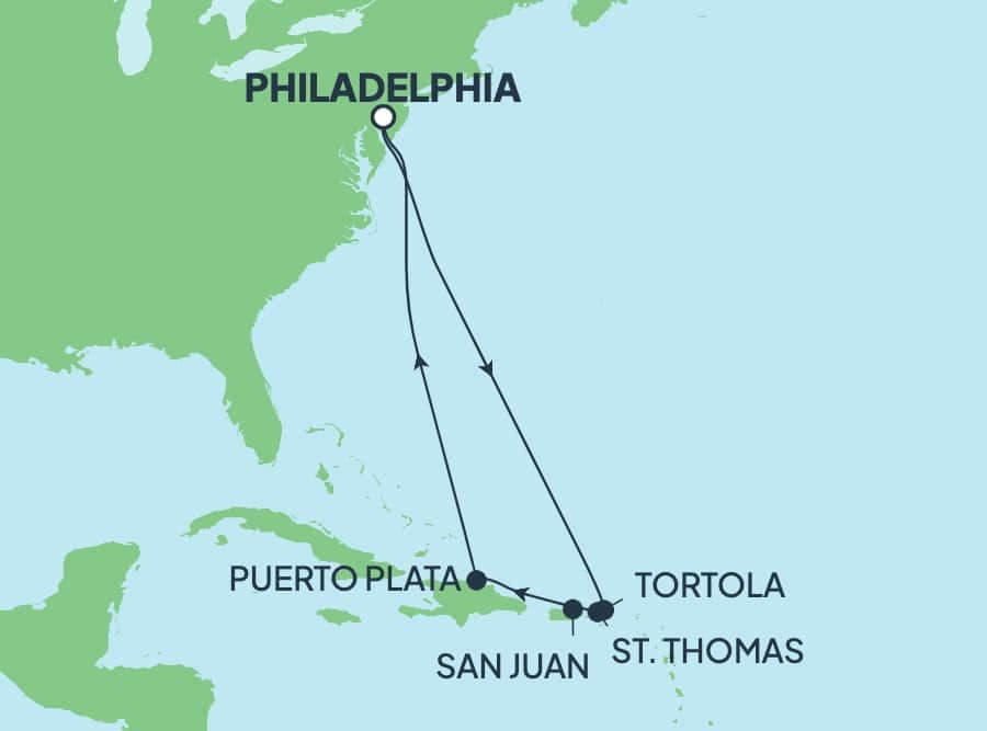 10 nights Caribbean cruise on Norwegian Pearl 
from 🇺🇸 Philadelphia 