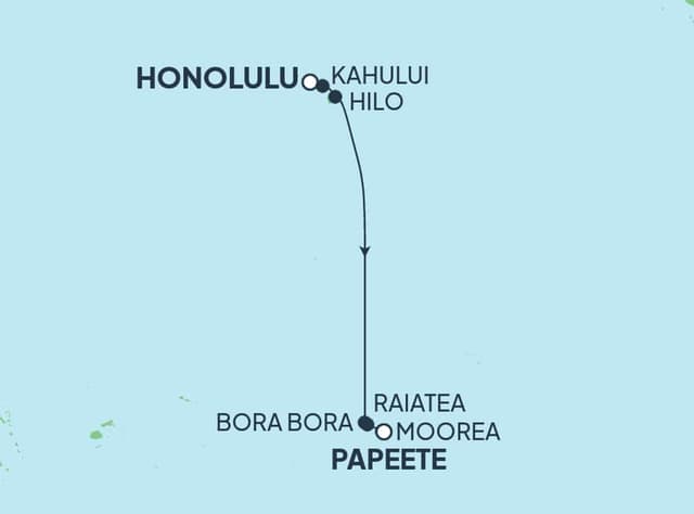 11 nights Hawaiian cruise on Norwegian Spirit 
from 🇺🇸 Honolulu to 🇵🇫 Papeete 