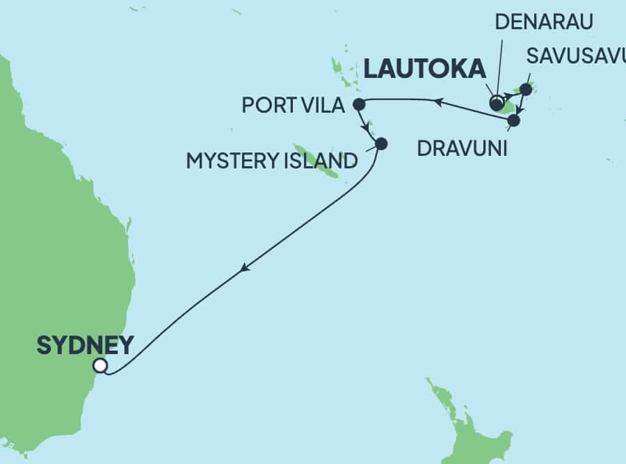 11 nights Australian cruise on Norwegian Spirit 
from 🇫🇯 Lautoka to 🇦🇺 Sydney 