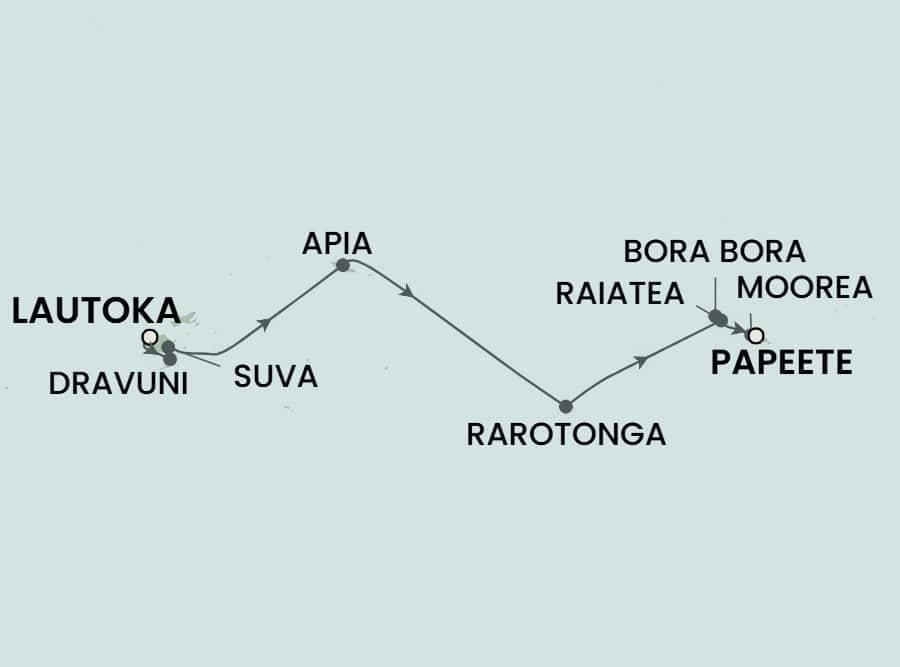 12 nights Oceanian cruise on Norwegian Spirit 
from 🇫🇯 Lautoka to 🇵🇫 Papeete 