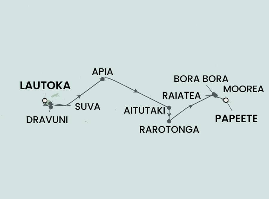 12 nights Oceanian cruise on Norwegian Spirit 
from 🇫🇯 Lautoka to 🇵🇫 Papeete 