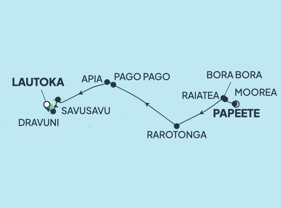 13 nights Oceanian cruise on Norwegian Spirit 
from 🇵🇫 Papeete to 🇫🇯 Lautoka 