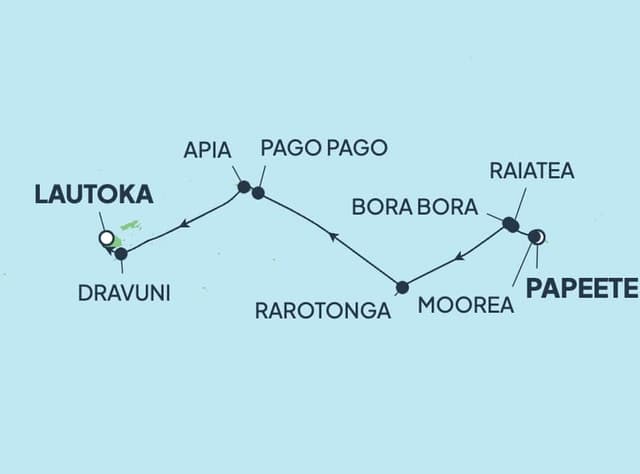 13 nights Oceanian cruise on Norwegian Spirit 
from 🇵🇫 Papeete to 🇫🇯 Lautoka 