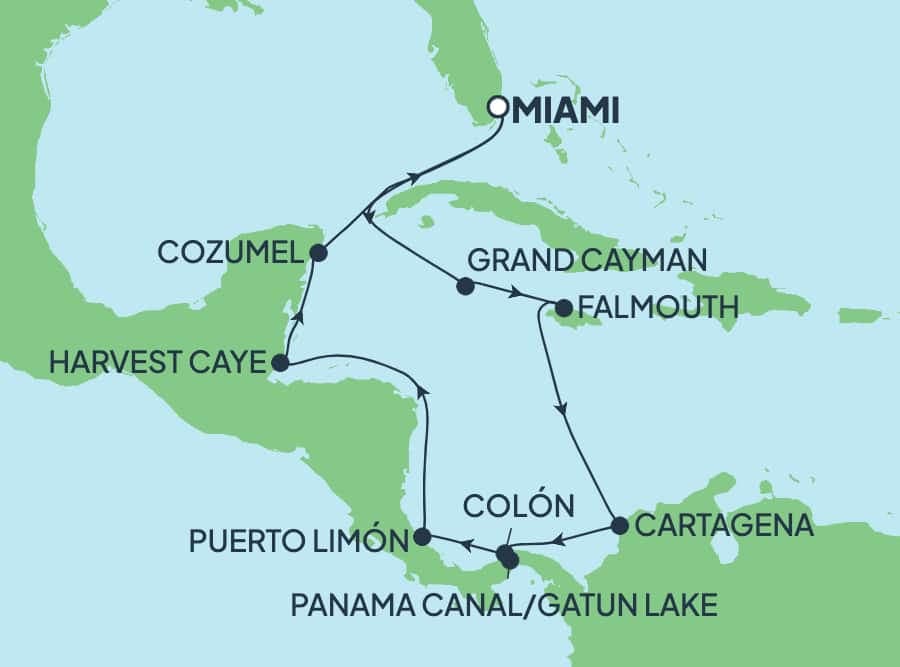 12 nights Panama canal cruise on Norwegian Sun 
from 🇺🇸 Miami 