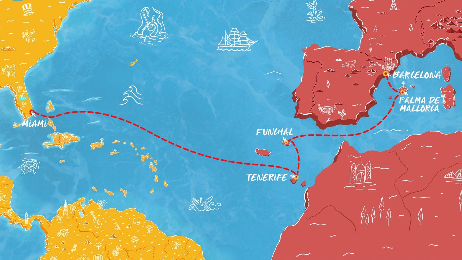 14 nights Transatlantic cruise on Resilient Lady
from 🇪🇸 Barcelona to 🇺🇸 Miami