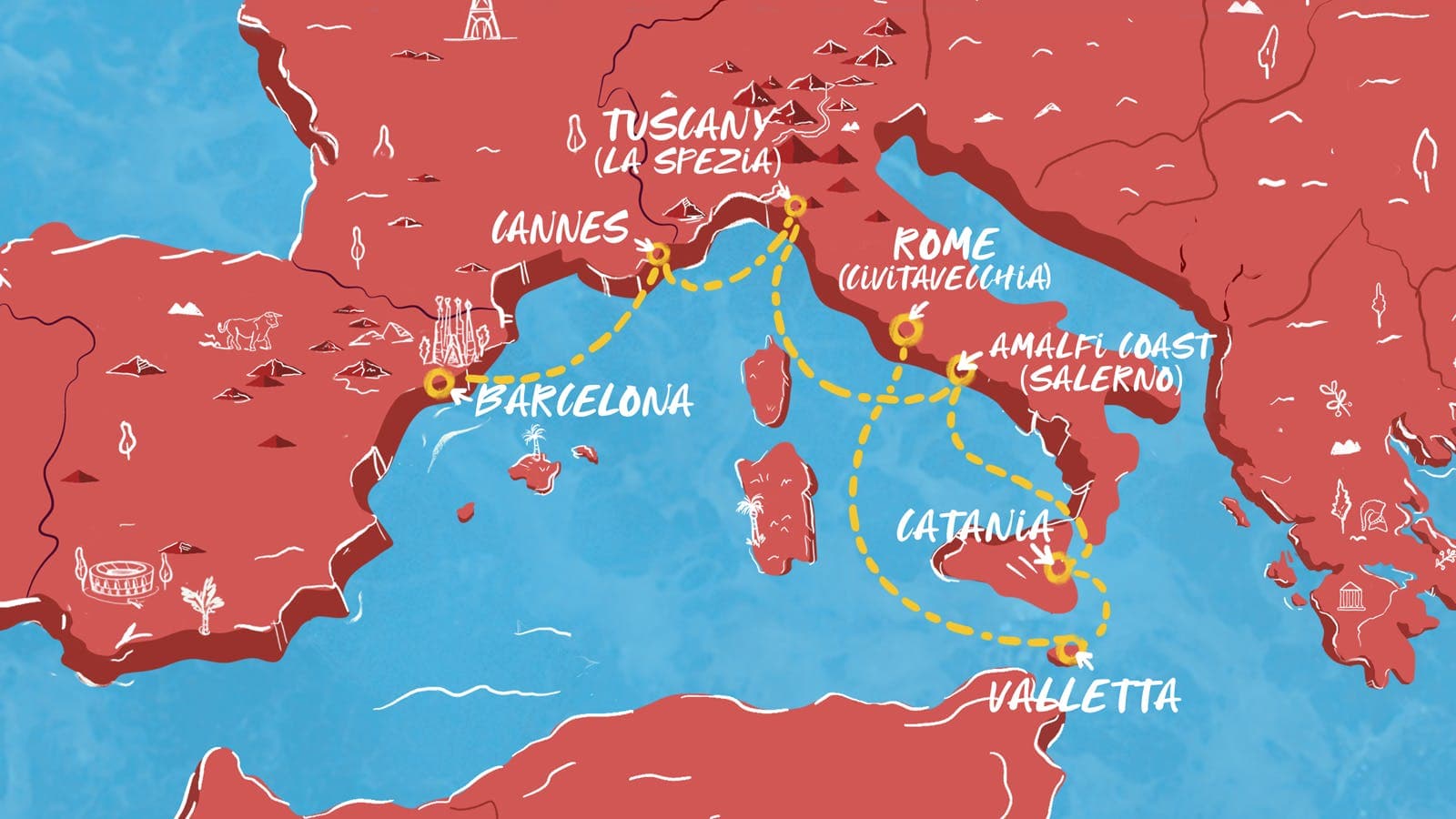 9 nights Mediterranean cruise on Resilient Lady
from ๐ช๐ธ Barcelona to ๐ฎ๐น Civitavecchia