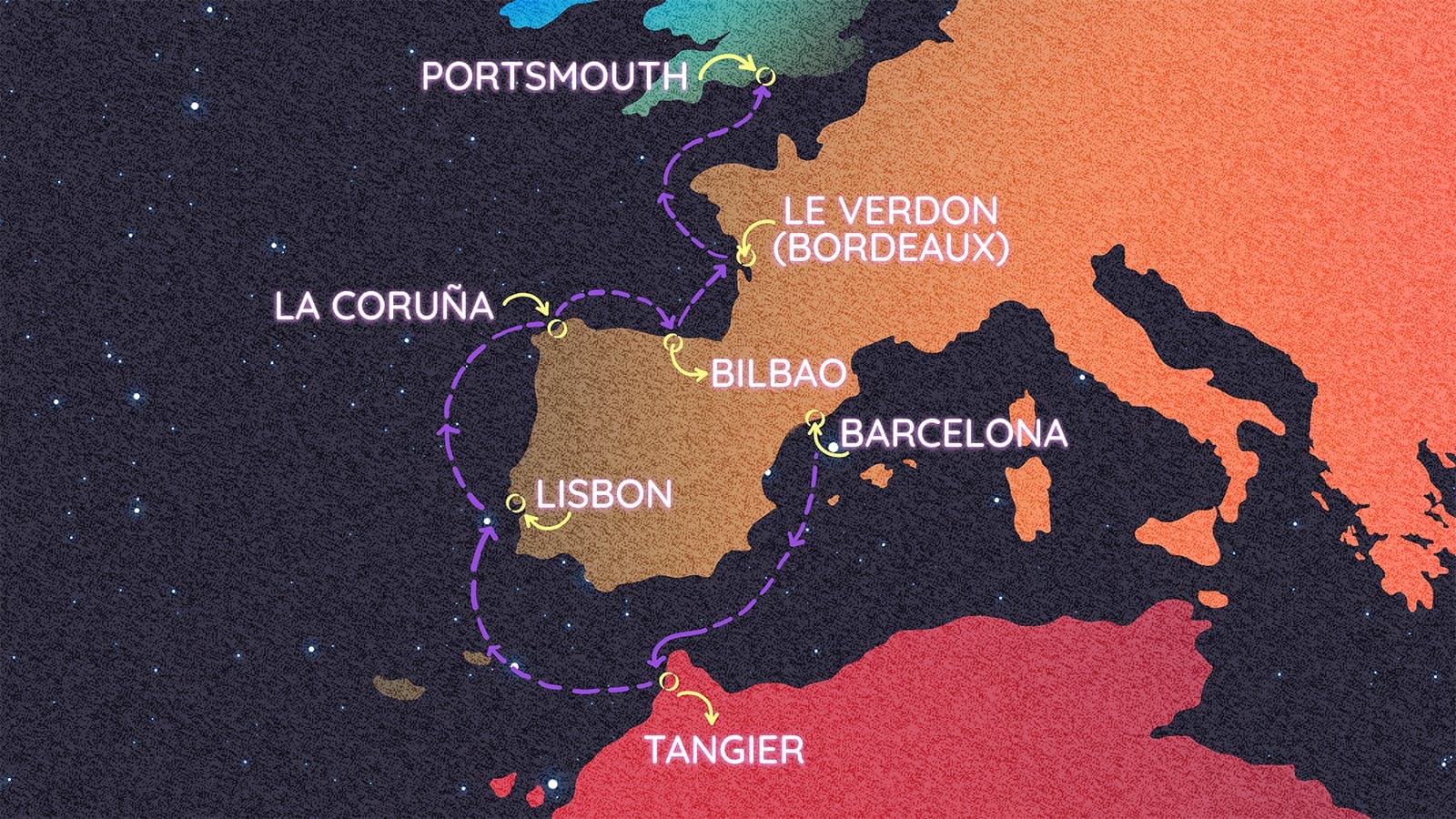 10 nights Mediterranean cruise on Valiant Lady
from ๐ช๐ธ Barcelona to ๐ฌ๐ง Portsmouth