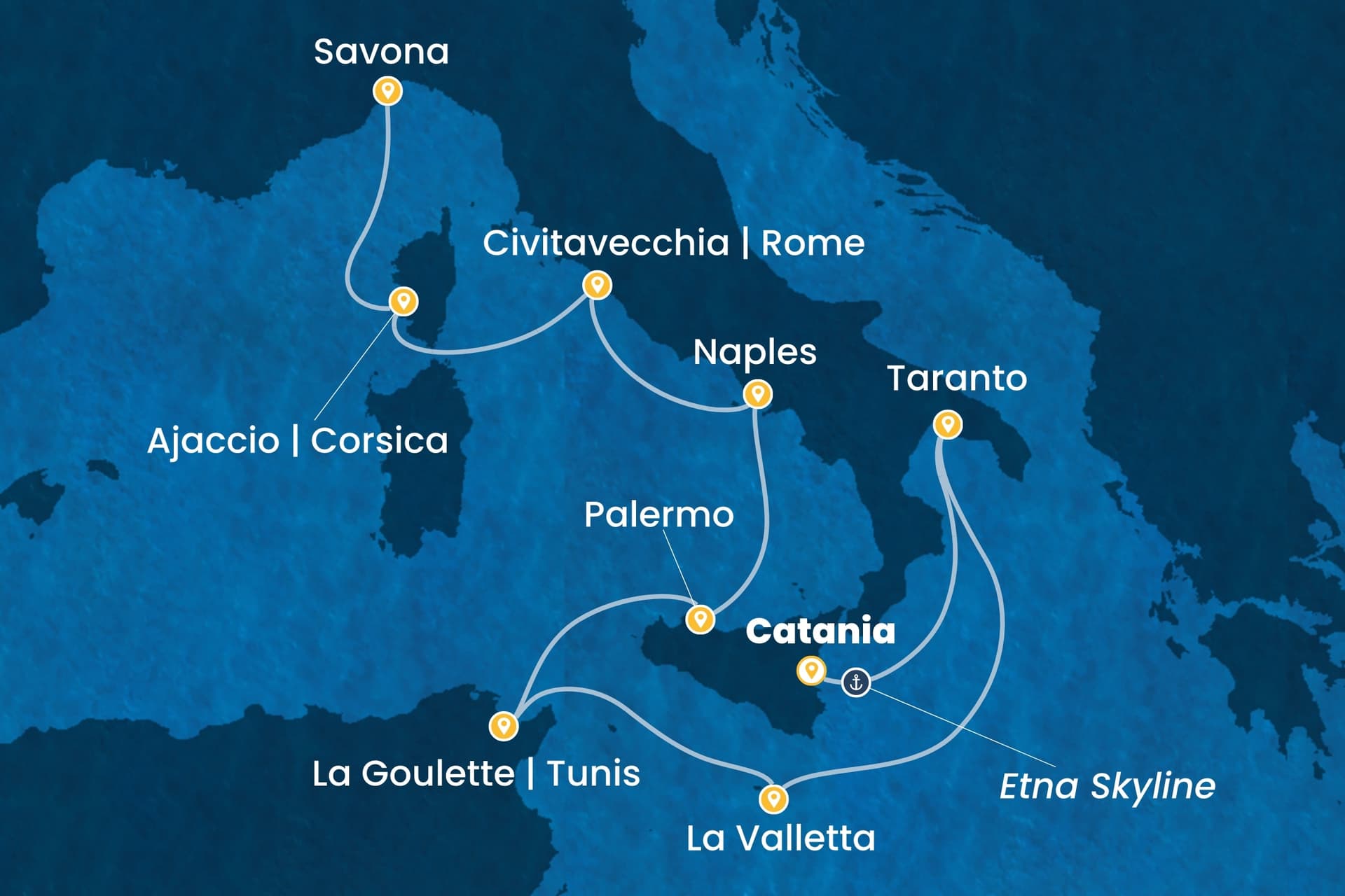 8 nights cruise on Costa Fascinosa
from ๐ฎ๐น Catania to ๐ฎ๐น Savona