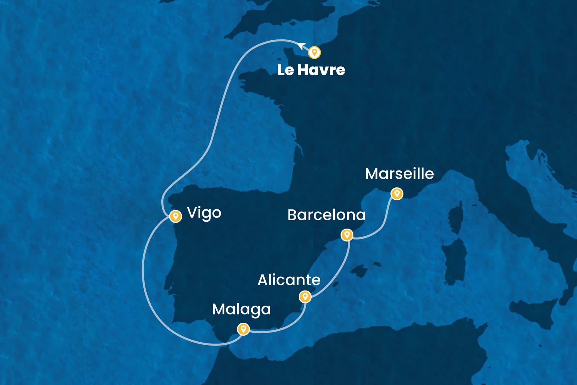 7 nights cruise on Costa Diadema
from ๐ซ๐ท Le Havre to ๐ซ๐ท Marseille