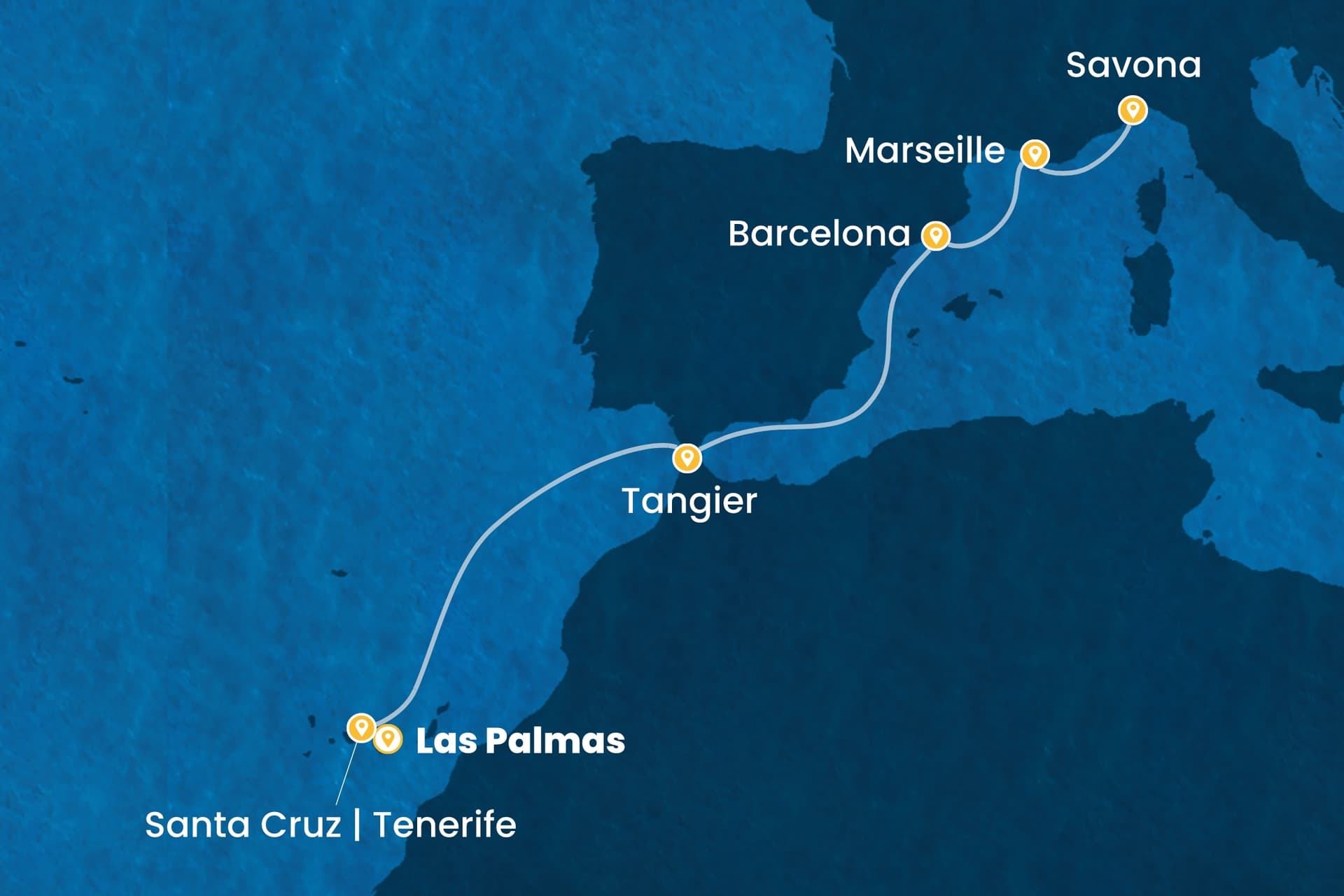 7 nights cruise on Costa Smeralda
from ๐ช๐ธ Las Palmas to ๐ฎ๐น Savona