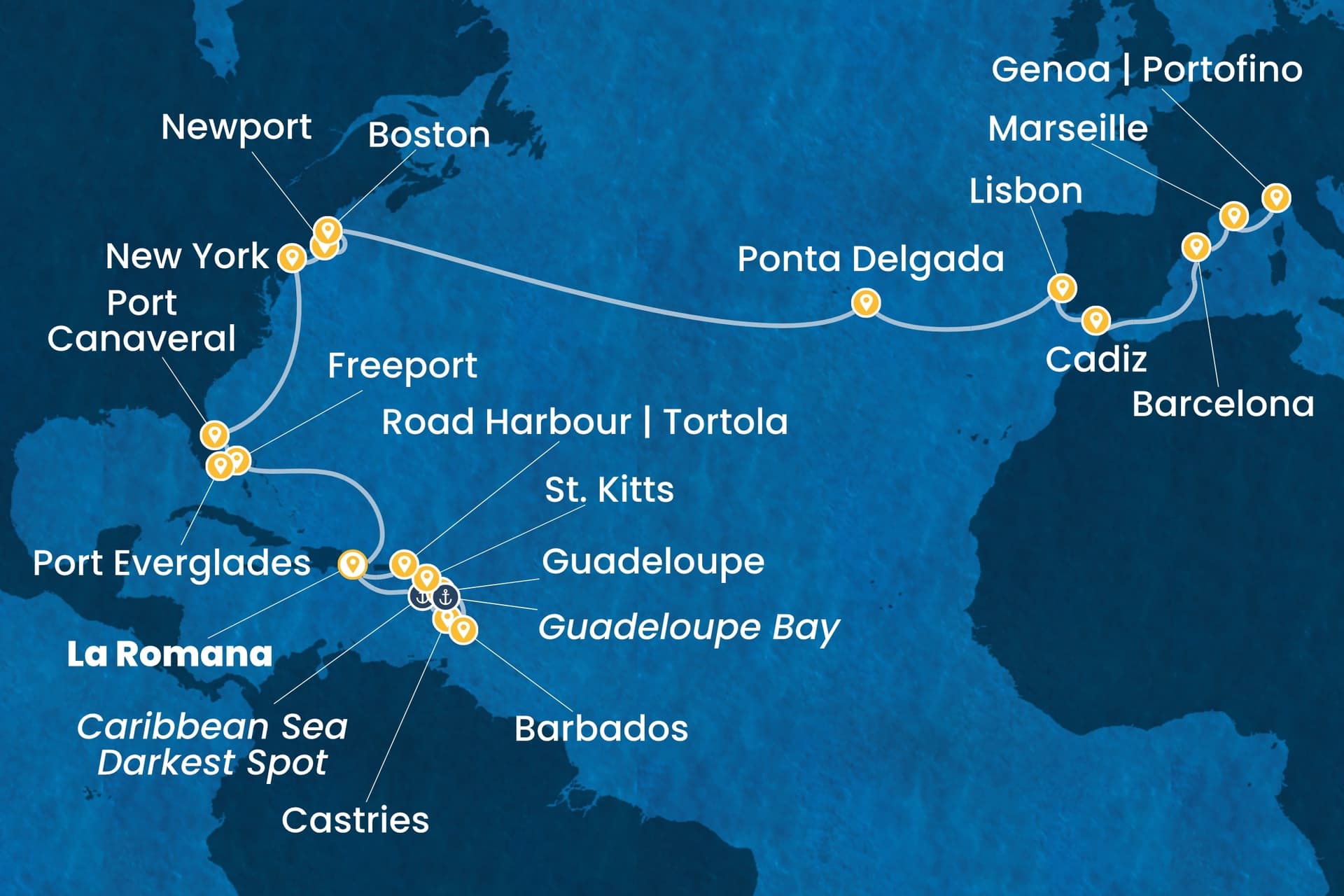 31 nights cruise on Costa Fascinosa
from ๐ฉ๐ด La Romana to ๐ฎ๐น Genova