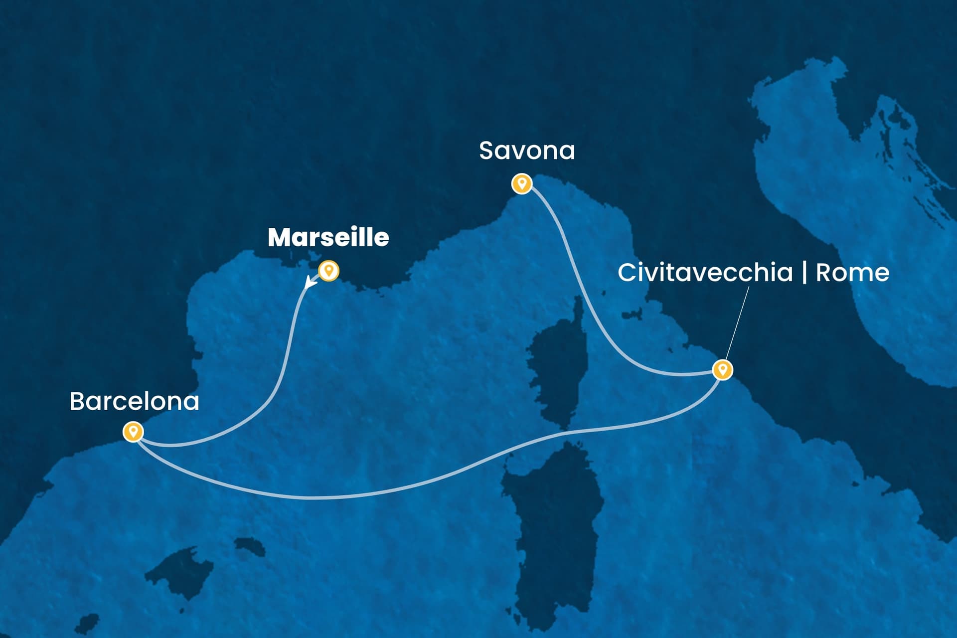 4 nights cruise on Costa Pacifica
from ๐ซ๐ท Marseille to ๐ฎ๐น Savona
