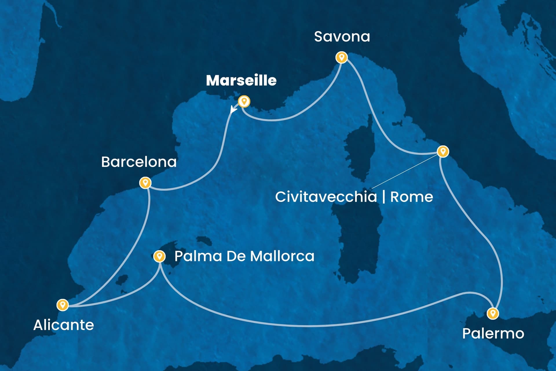 8 nights cruise on Costa Toscana
from ๐ซ๐ท Marseille