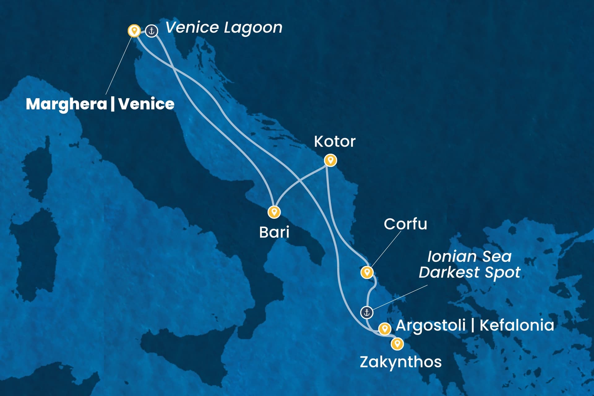 7 nights cruise on Costa Deliziosa
from ๐ฎ๐น Marghera