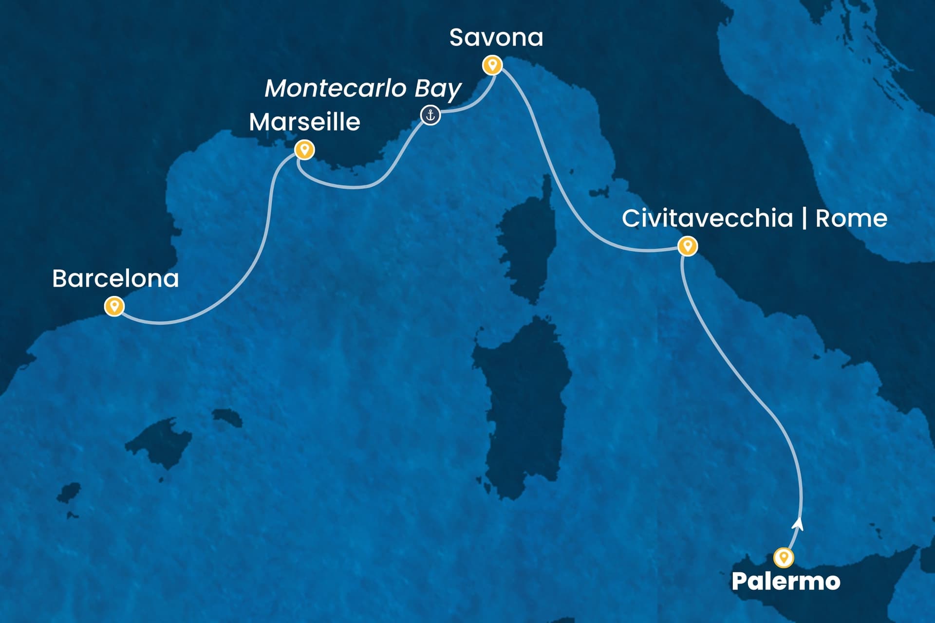 4 nights cruise on Costa Toscana
from ๐ฎ๐น Palermo to ๐ช๐ธ Barcelona