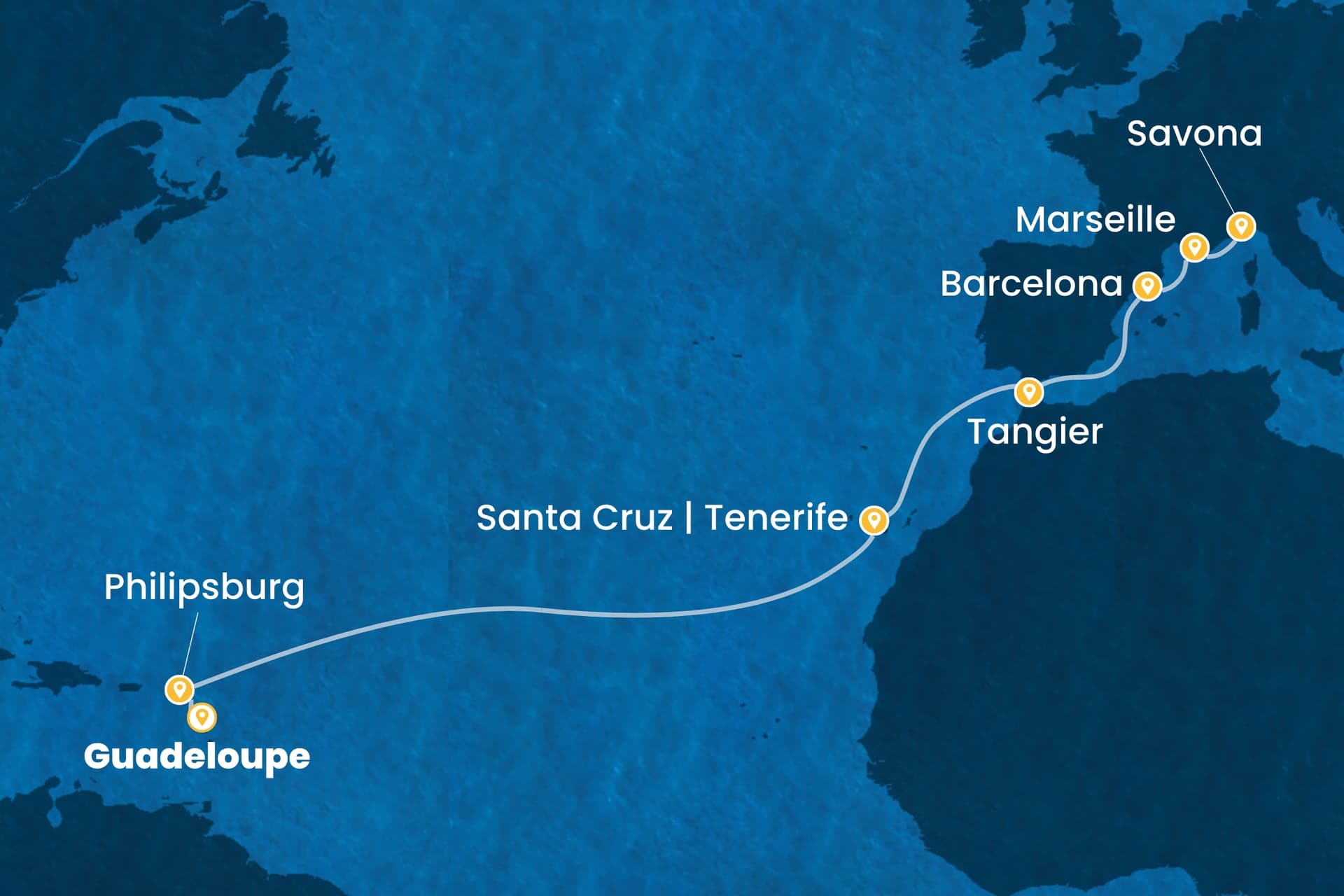 14 nights cruise on Costa Serena
from ๐ฌ๐ต Pointe a Pitre to ๐ฎ๐น Savona