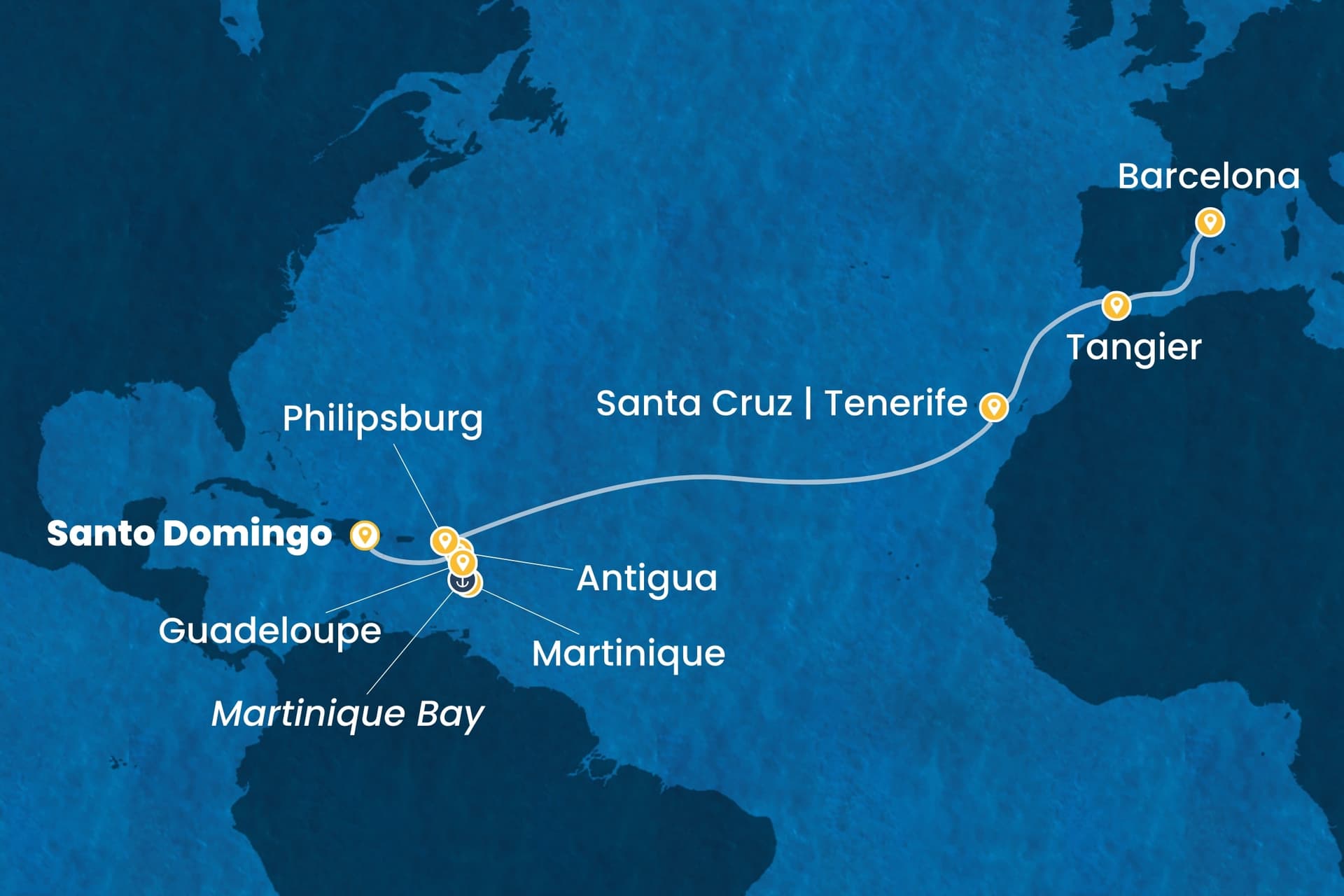 16 nights cruise on Costa Serena
from ๐ฉ๐ด Santo Domingo to ๐ช๐ธ Barcelona
