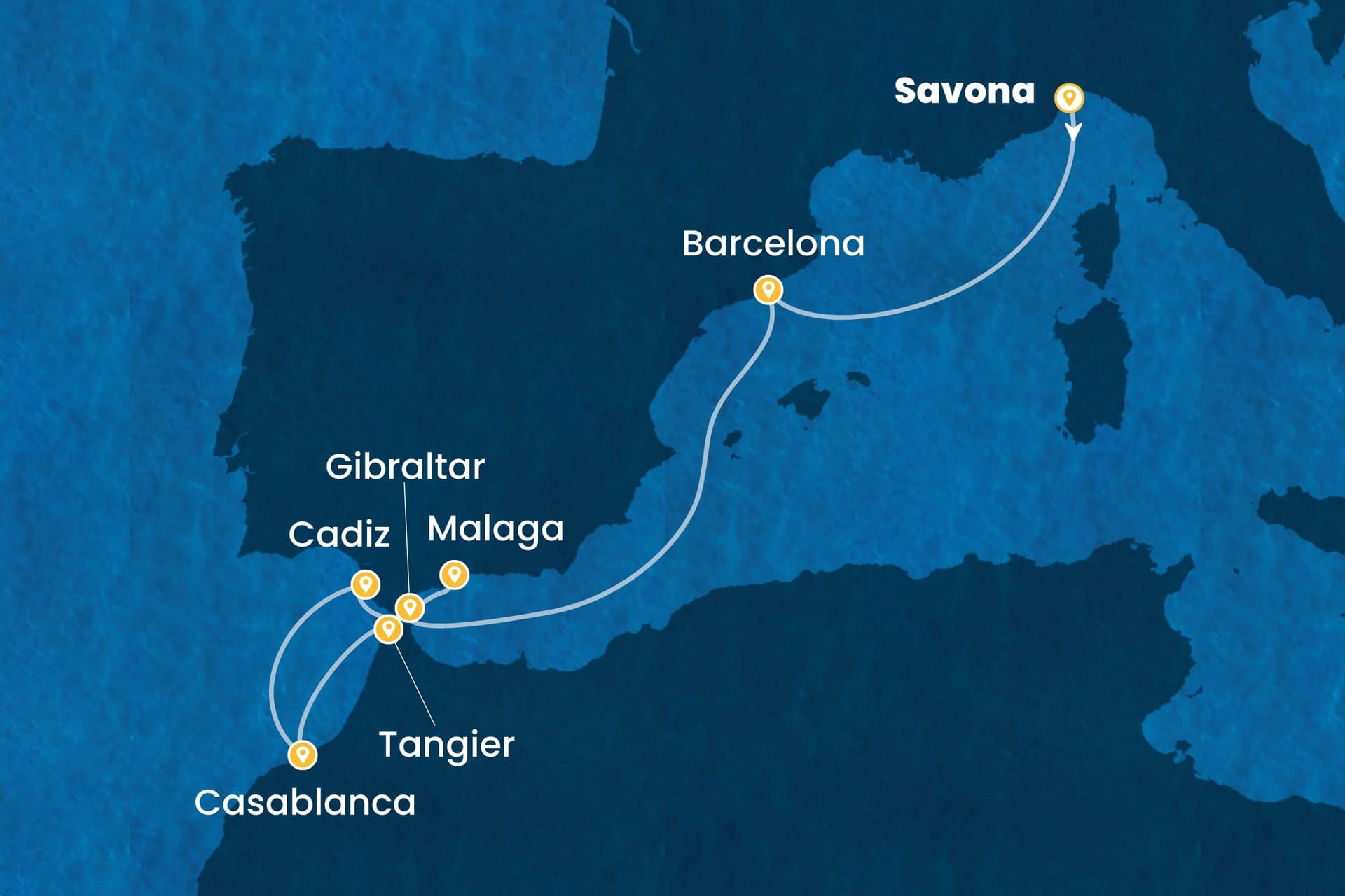 7 nights cruise on Costa Fascinosa
from ๐ฎ๐น Savona to ๐ช๐ธ Malaga