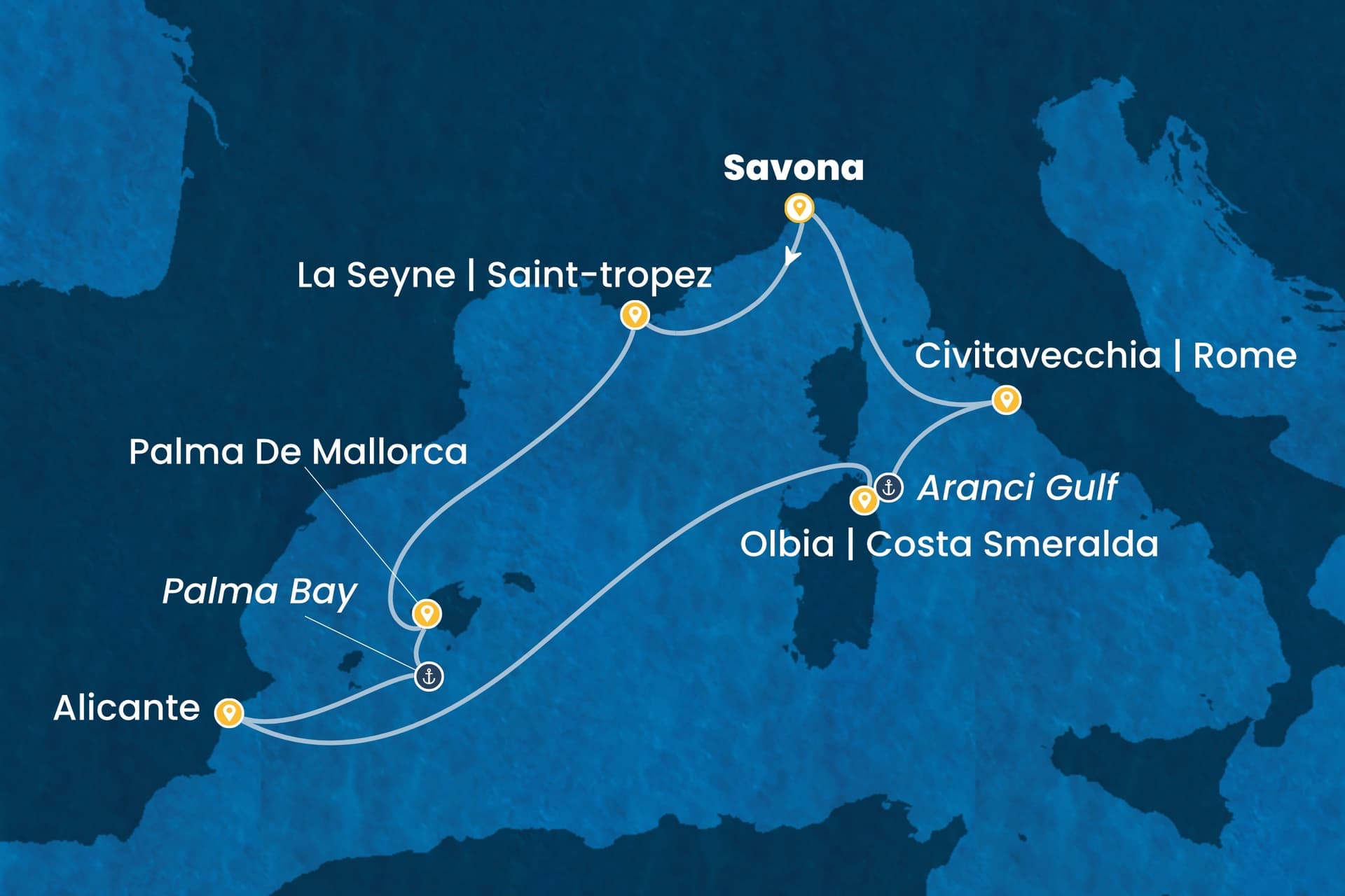 7 nights cruise on Costa Pacifica
from ๐ฎ๐น Savona