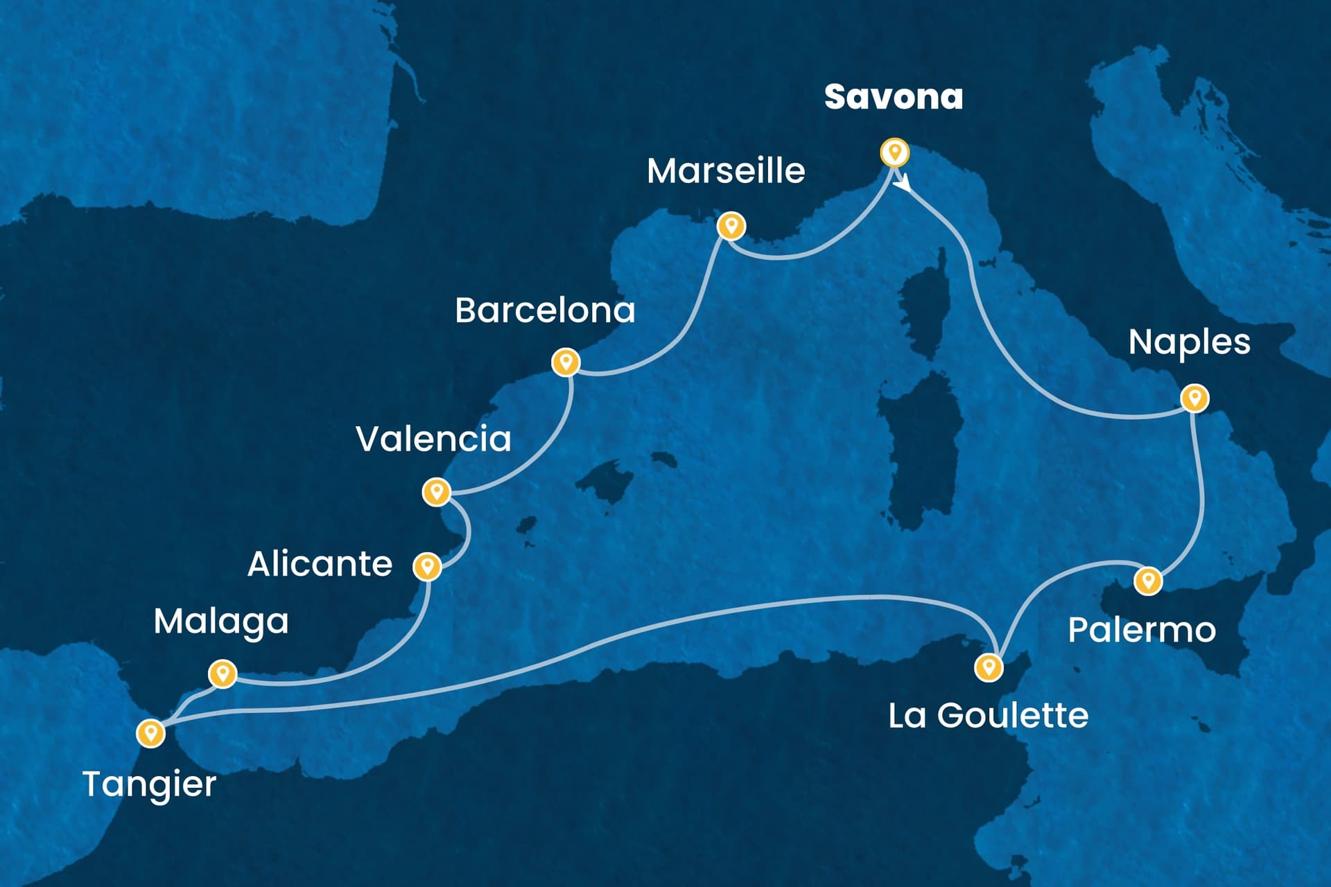 12 nights cruise on Costa Pacifica
from ๐ฎ๐น Savona