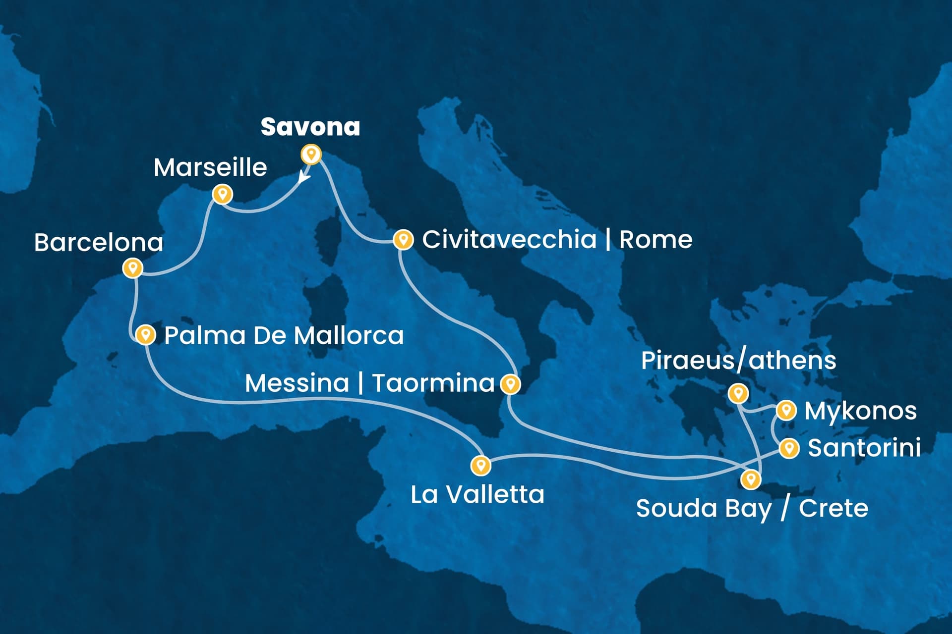 14 nights cruise on Costa Fascinosa
from ๐ฎ๐น Savona