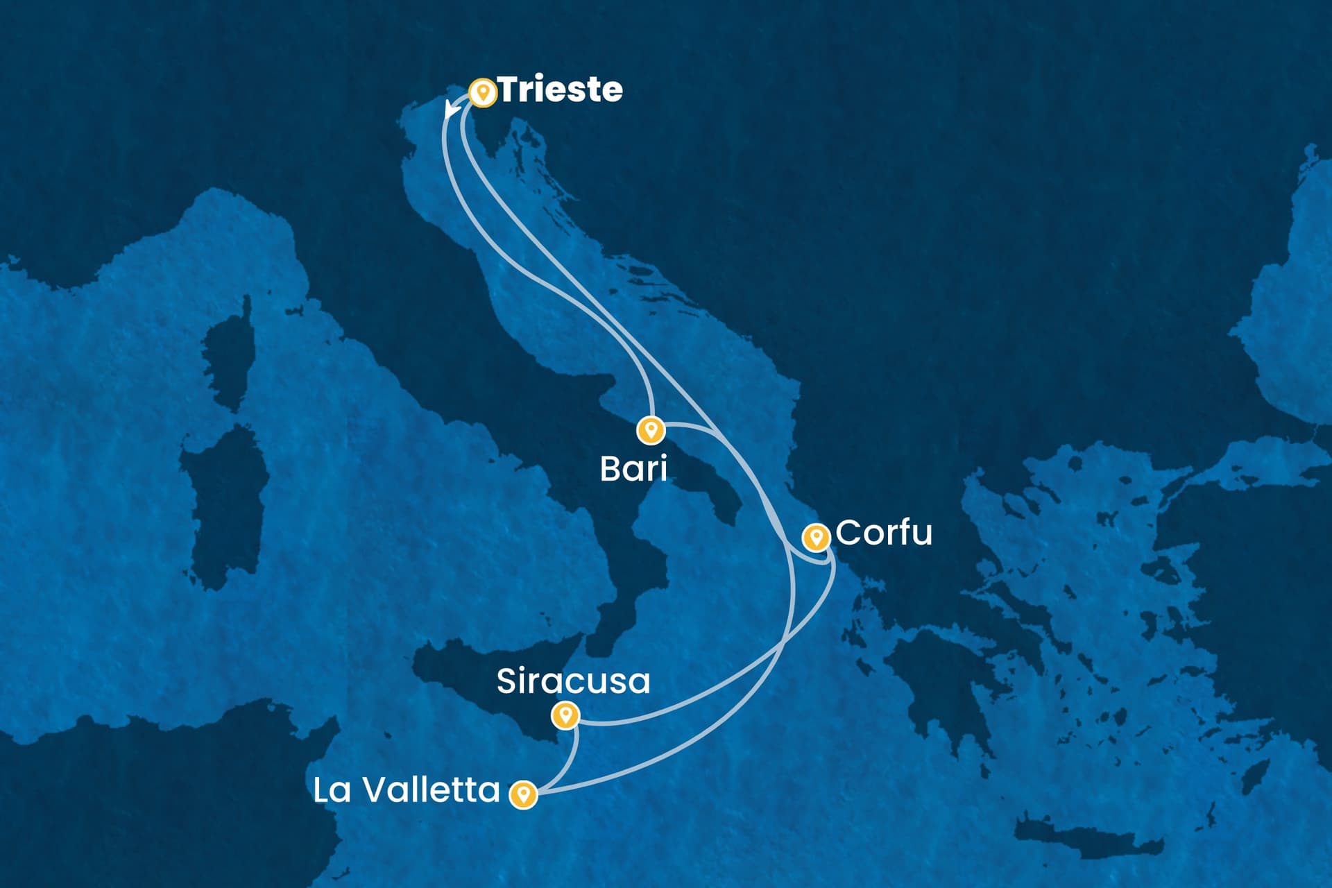6 nights cruise on Costa Deliziosa
from ๐ฎ๐น Trieste