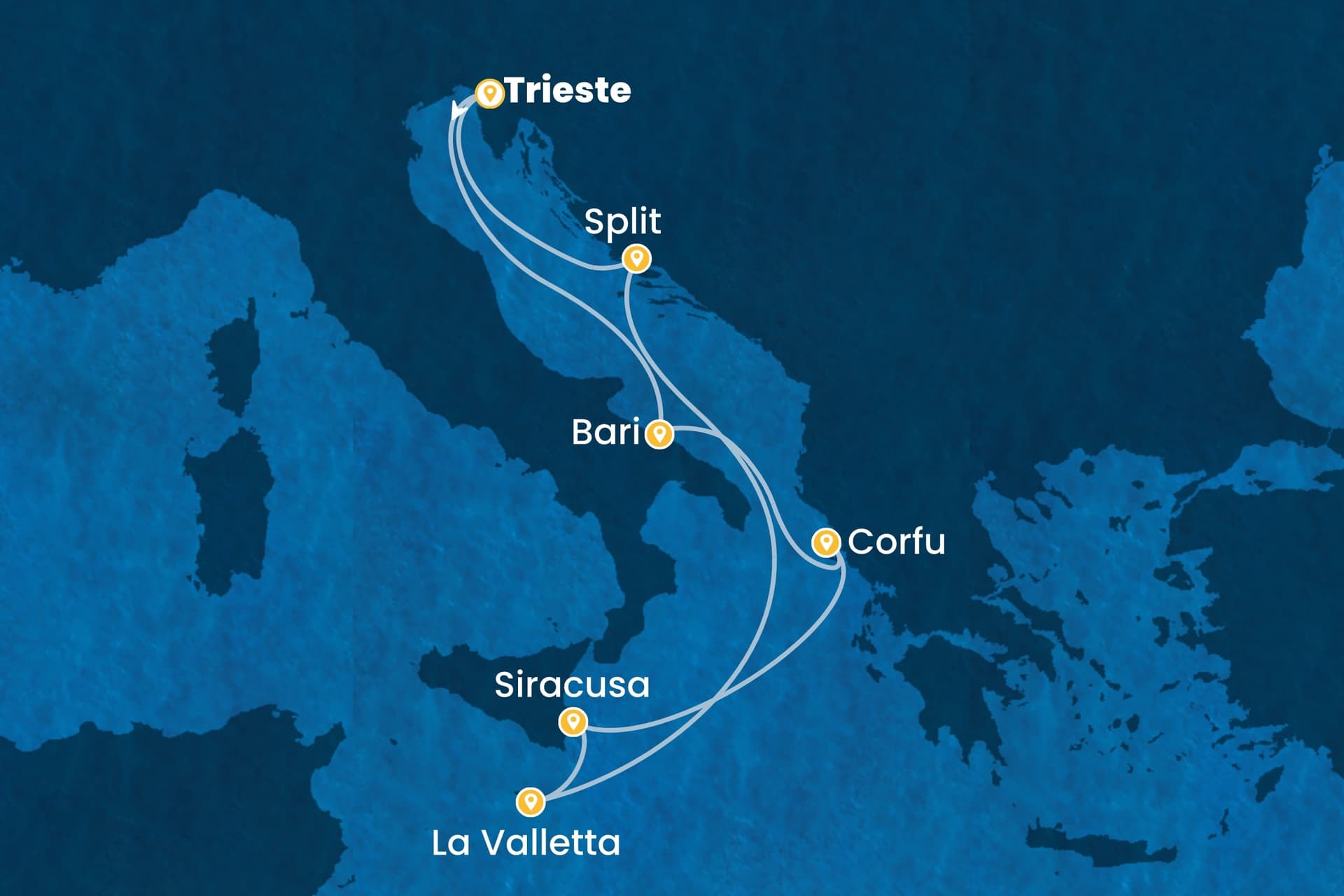 7 nights cruise on Costa Deliziosa
from ๐ฎ๐น Trieste