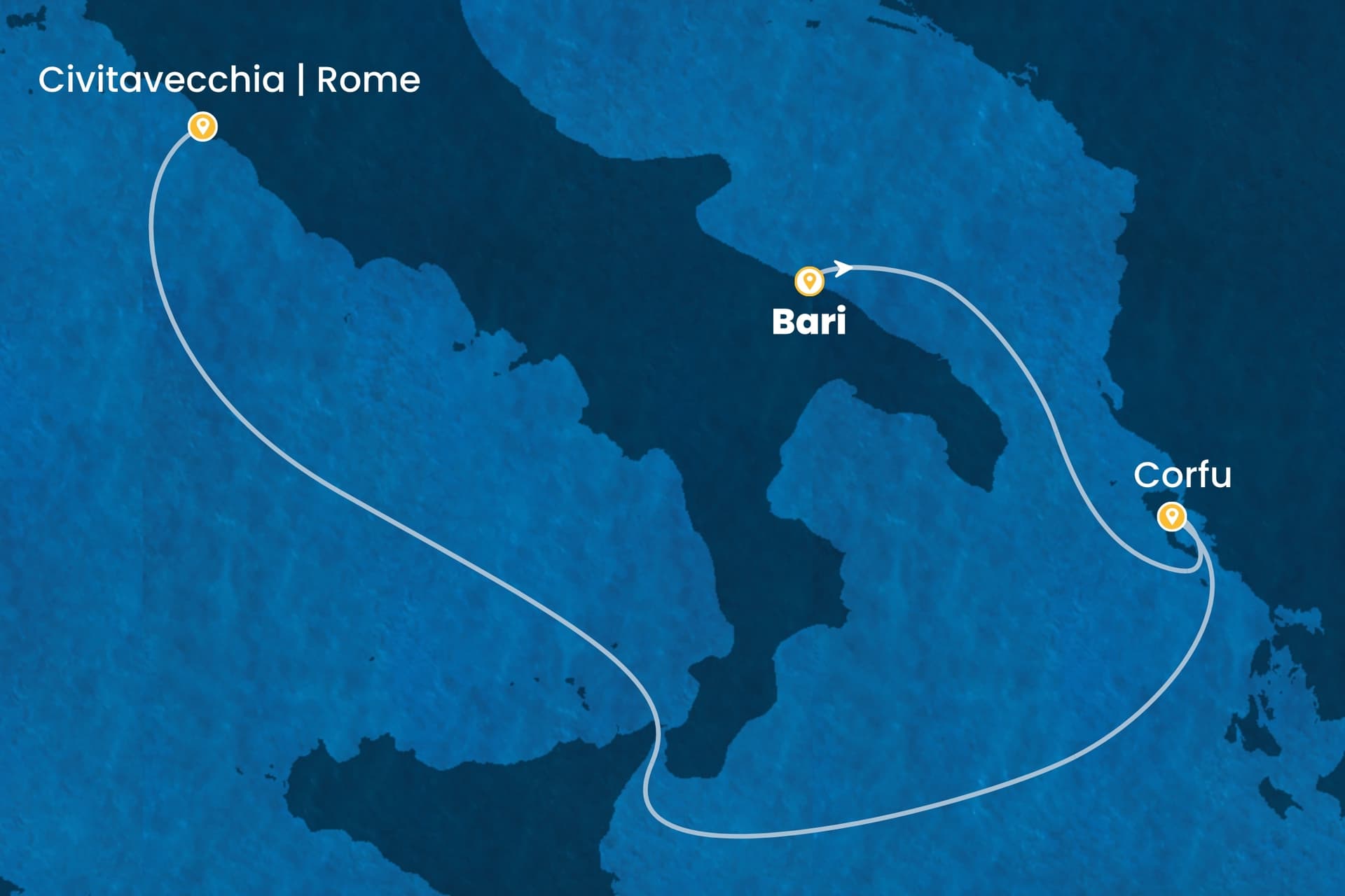 3 nights cruise on Costa Deliziosa
from ๐ฎ๐น Bari to ๐ฎ๐น Civitavecchia