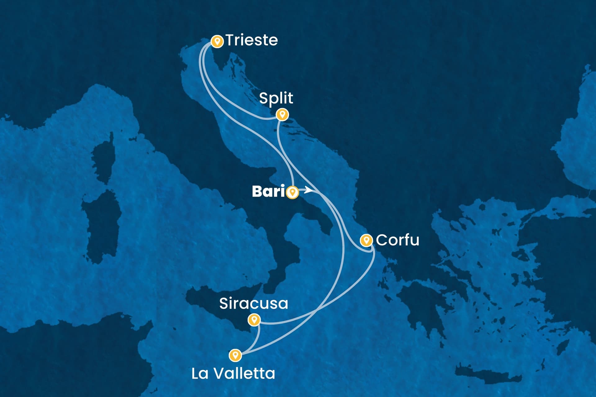7 nights cruise on Costa Deliziosa
from ๐ฎ๐น Bari