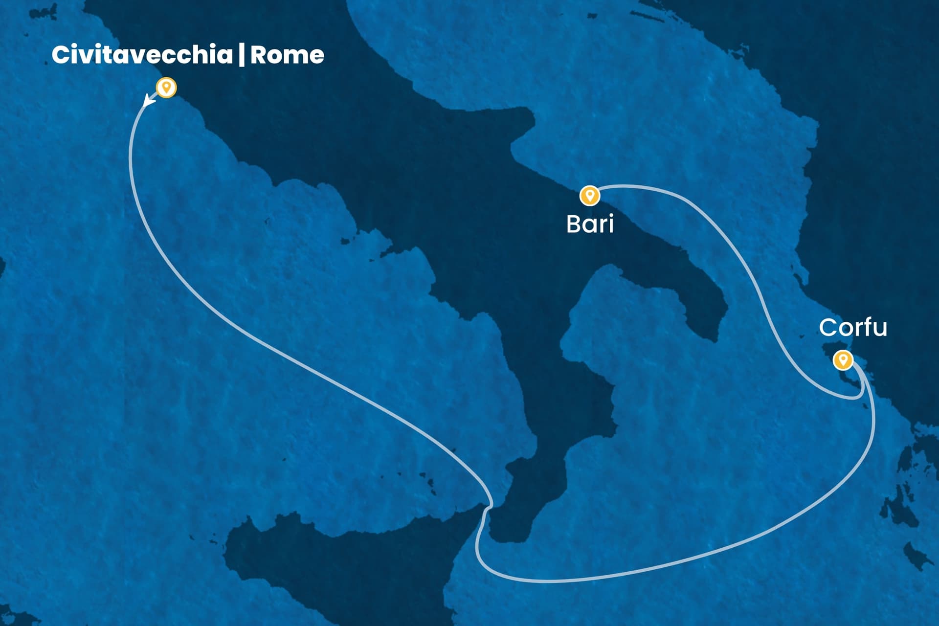 3 nights cruise on Costa Deliziosa
from ๐ฎ๐น Civitavecchia to ๐ฎ๐น Bari