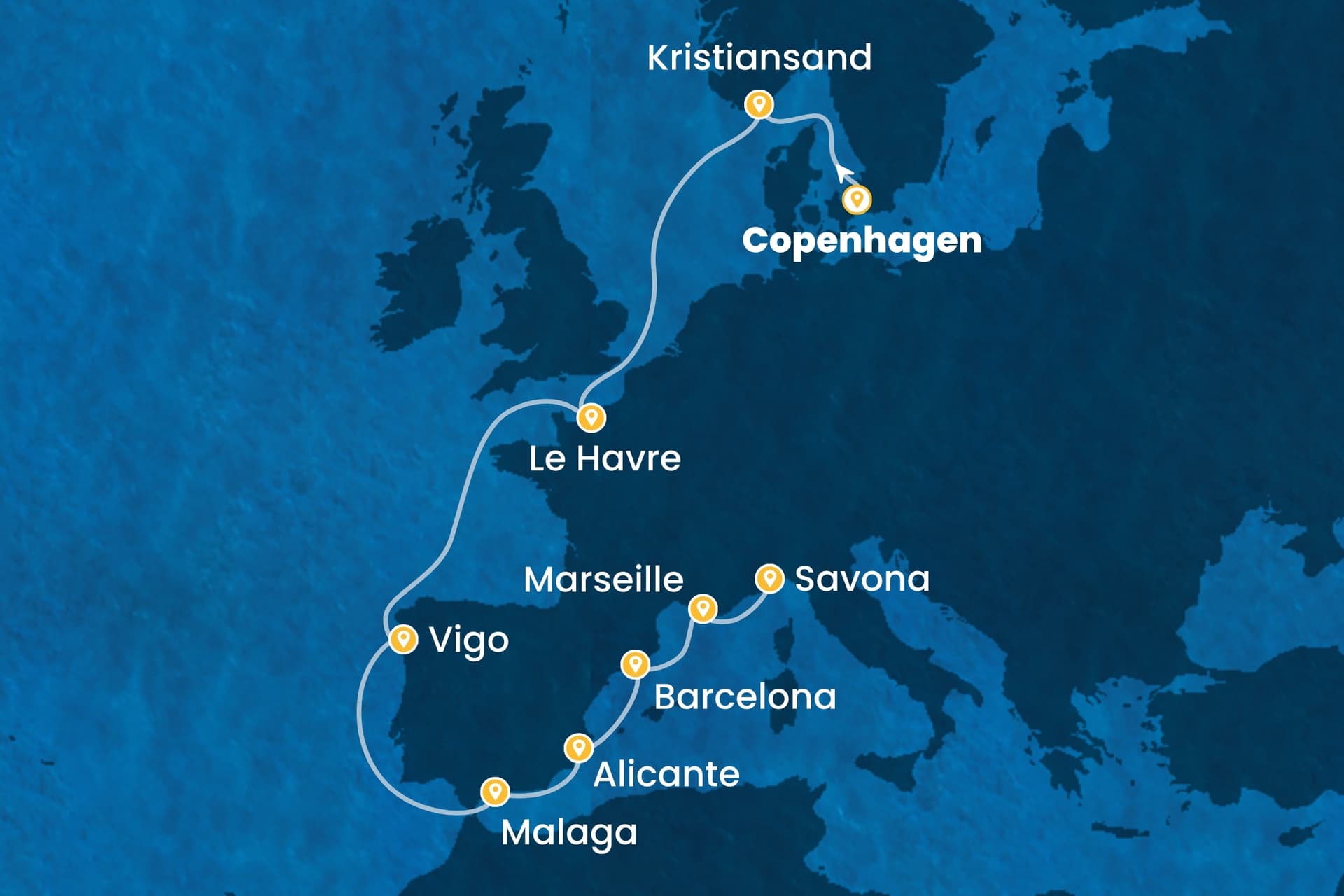 11 nights cruise on Costa Diadema
from ๐ฉ๐ฐ Copenhagen to ๐ฎ๐น Savona