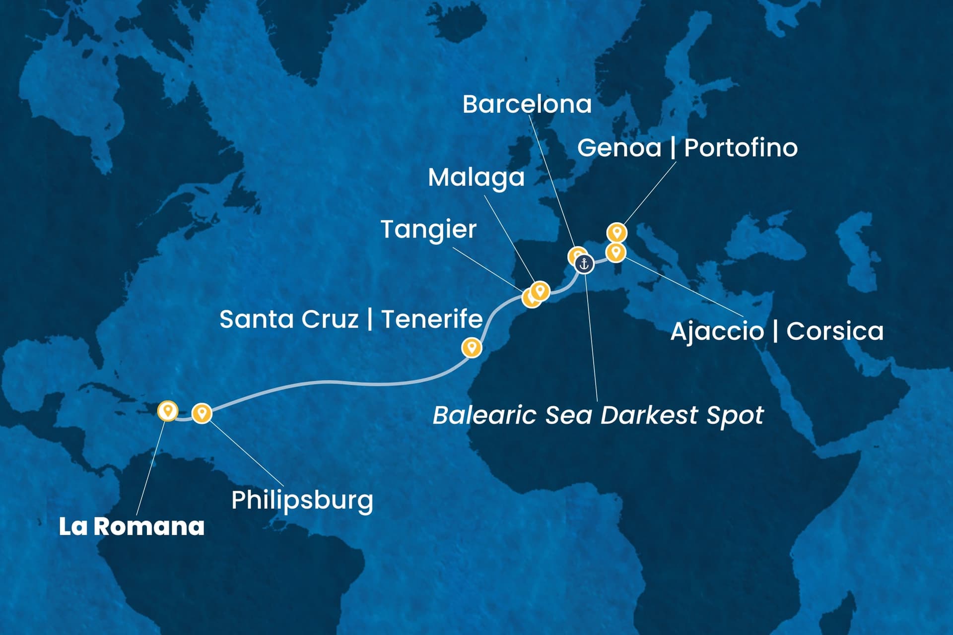 16 nights cruise on Costa Fascinosa
from ๐ฉ๐ด La Romana to ๐ฎ๐น Genova