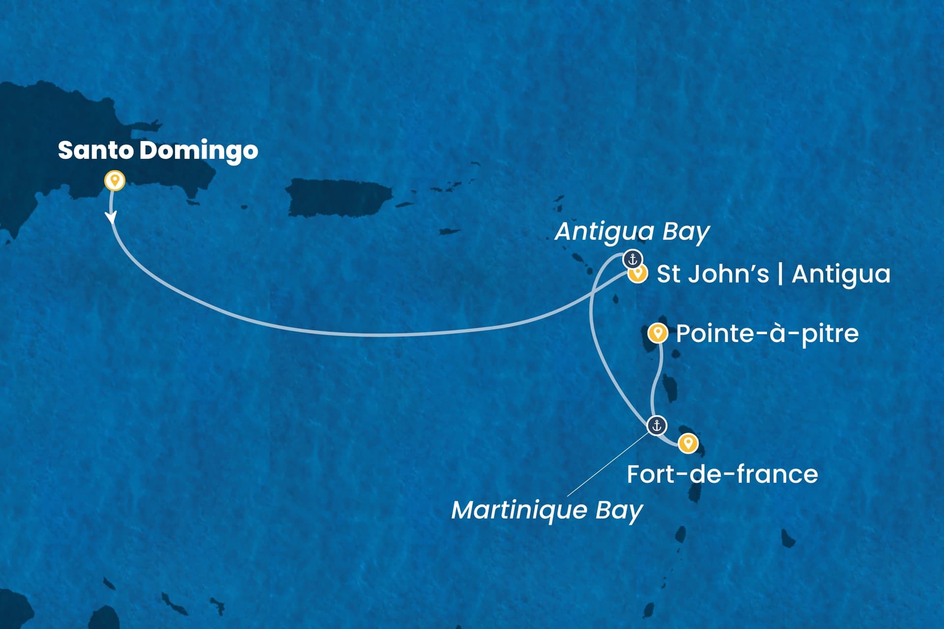 4 nights Caribbean cruise on Costa Favolosa
from ๐ฉ๐ด Santo Domingo to ๐ฌ๐ต Pointe-ร -Pitre
